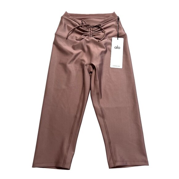 ALO Yoga Airlift Mesh High-Waist Divine Capri Pants in Smoky Quartz - Picture 1 of 6